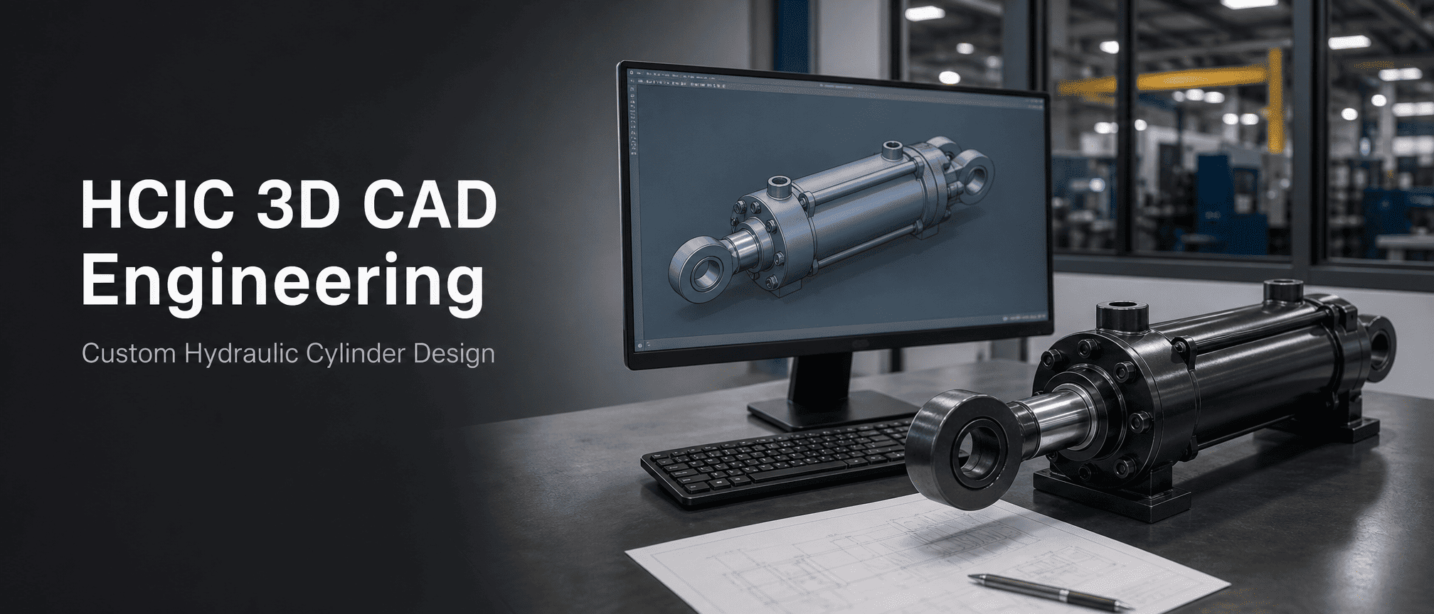 HCIC aktualizuje swoje zasoby inżynieryjne 3D CAD dotyczące niestandardowych cylindrów hydraulicznych