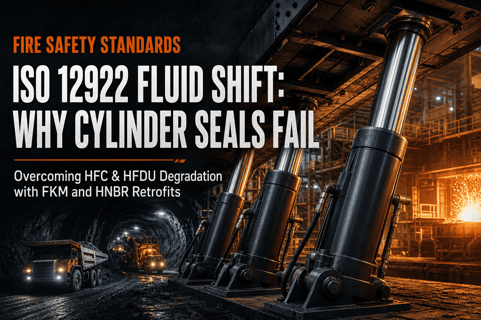 Globalna zmiana w zakresie bezpieczeństwa pożarowego: dlaczego płyny HFDU i HFC zgodne z normą ISO 12922 wymuszają przeprojektowanie uszczelek cylindrów hydraulicznych