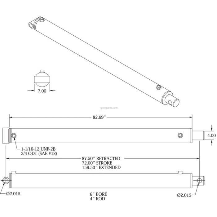 6-calowy cylinder hydrauliczny