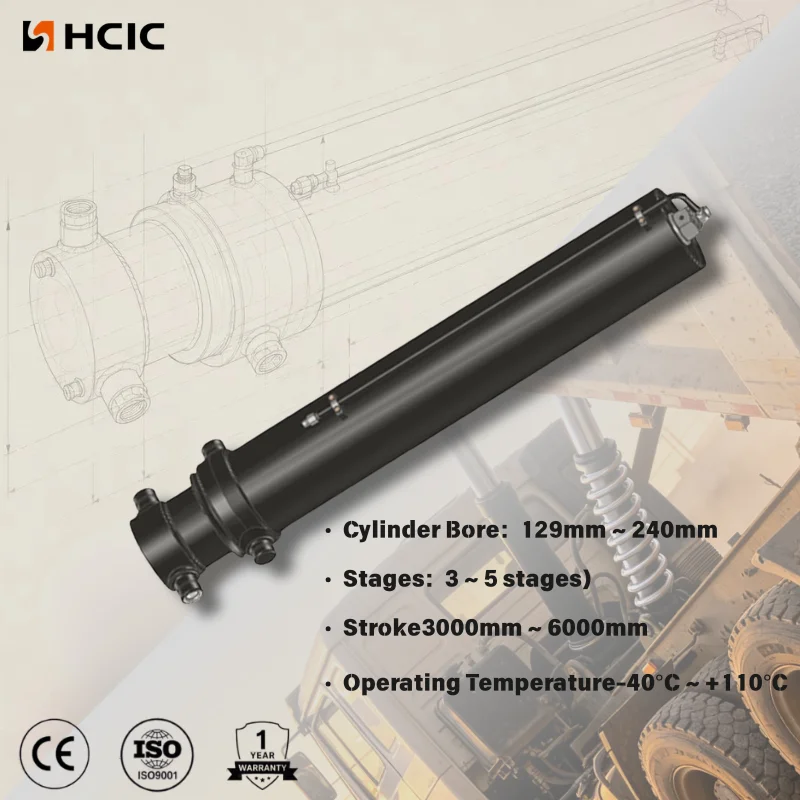Siłownik hydrauliczny wywrotu do przodu