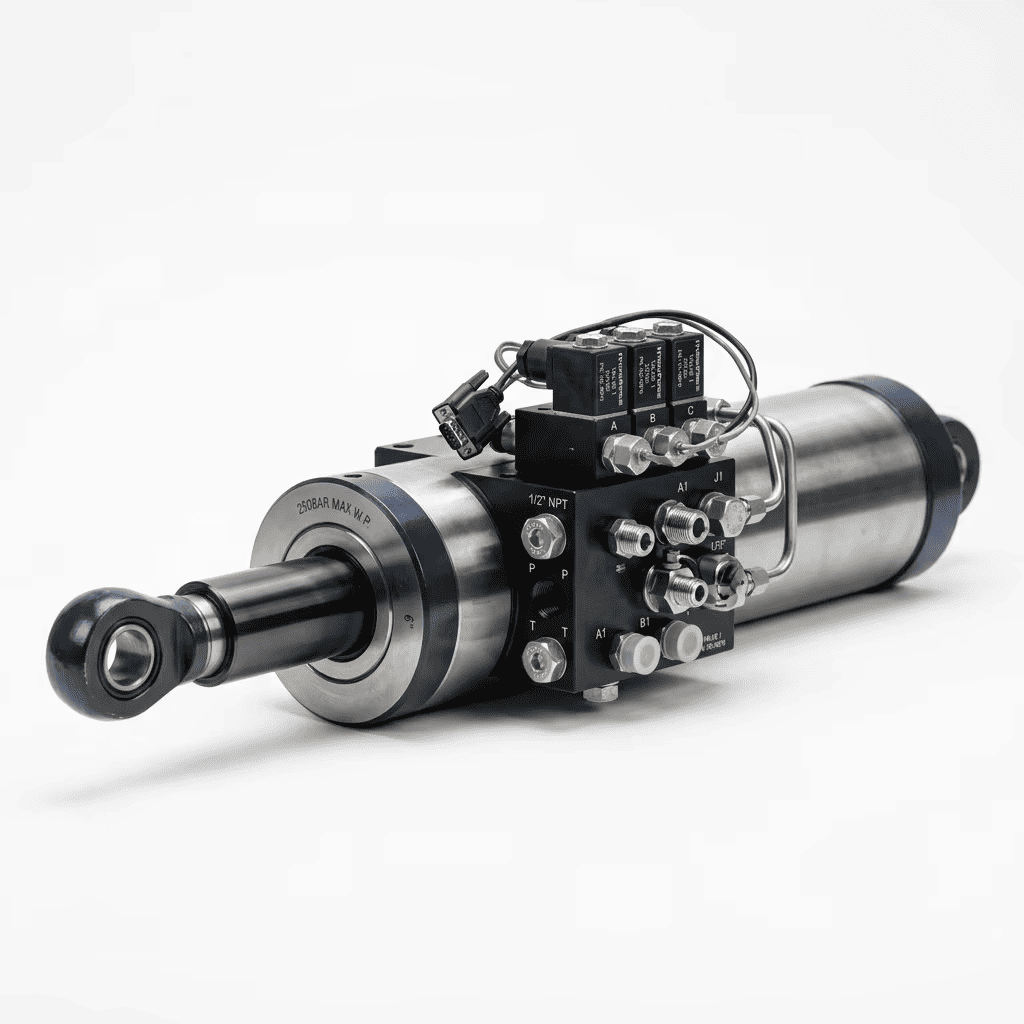 Zintegrowane cylindry hydrauliczne z zaworem przeciwwagi