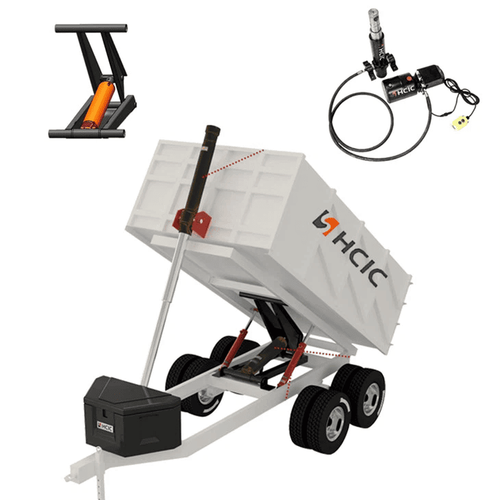 Wysokociśnieniowy cylinder oleju hydraulicznego HSG o dużych tonach do przyczepy wywrotkowej