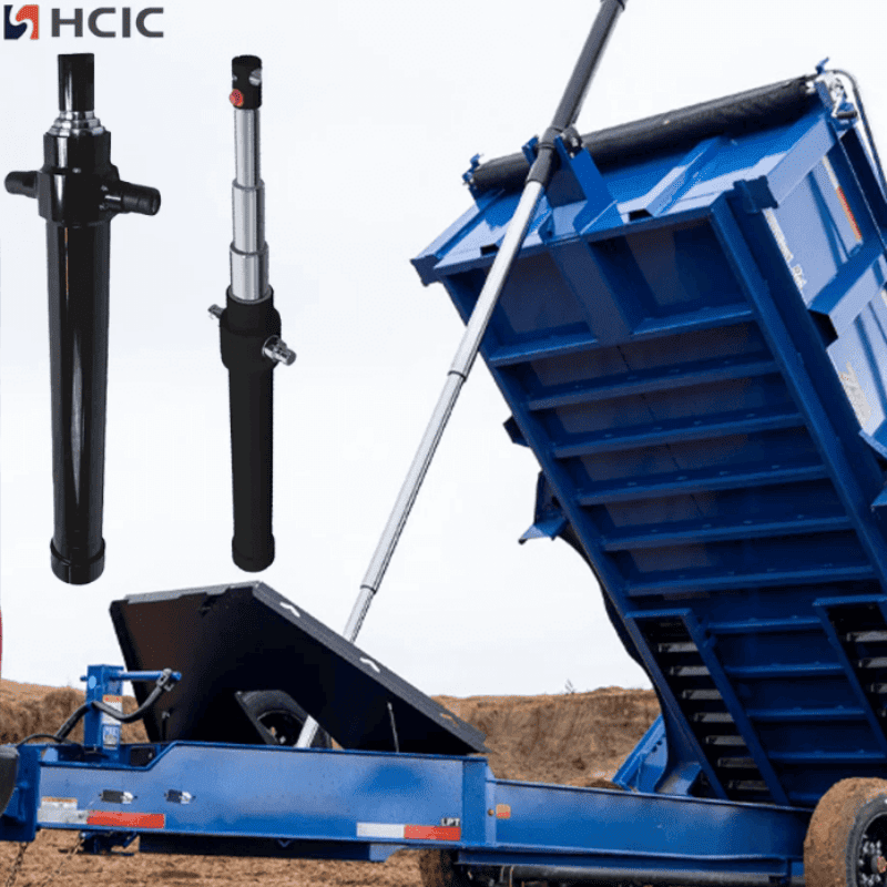 Teleskopowy wielostopniowy siłownik hydrauliczny